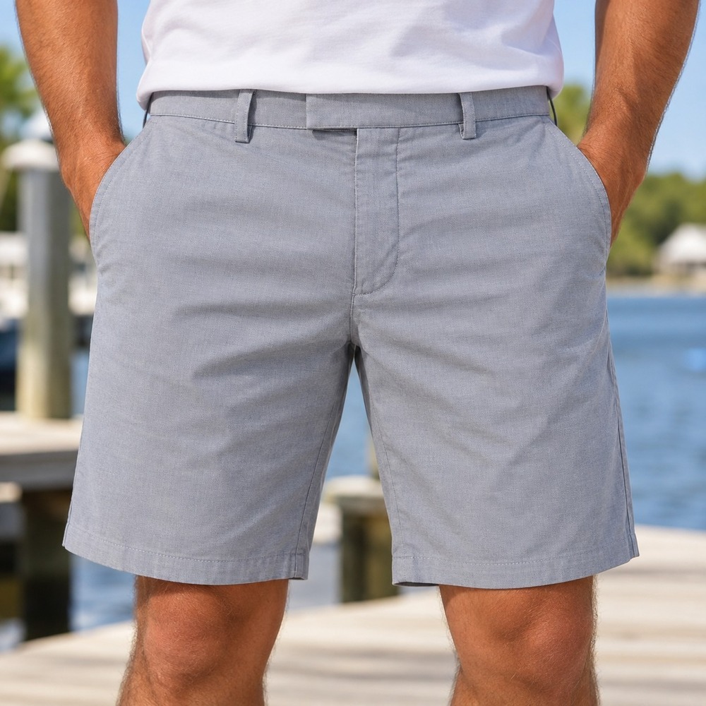 Polo Ralph Lauren Blue Oxford Cloth Chino Shorts Men's 36 Large Coastal Preppy